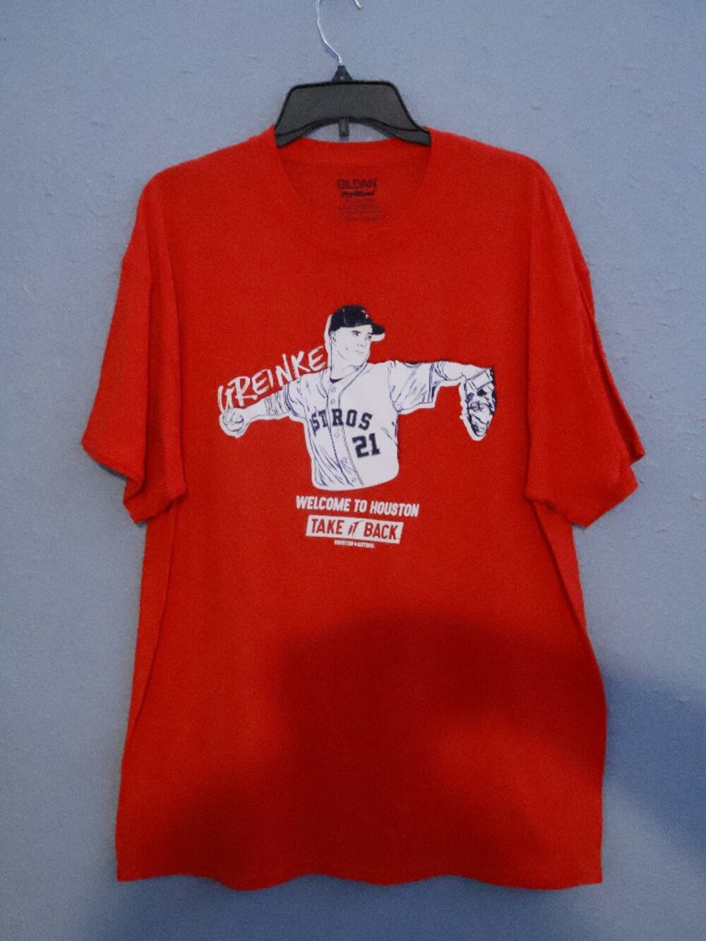 Zack Greinke Houston Astros Take It Back Orange Shirt XL